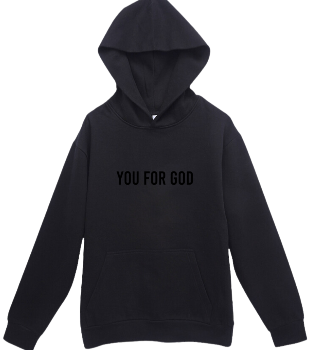 You For God Embroidered Hoodie - Noir