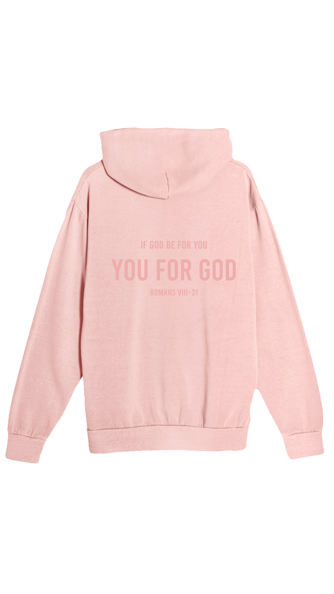 If God Be For You Embroidered Hoodie - Rose Love