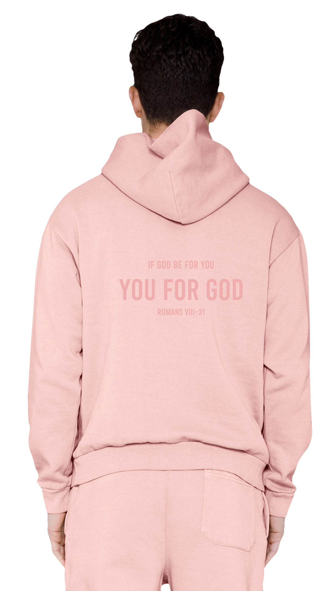 If God Be For You Embroidered Hoodie - Rose Love