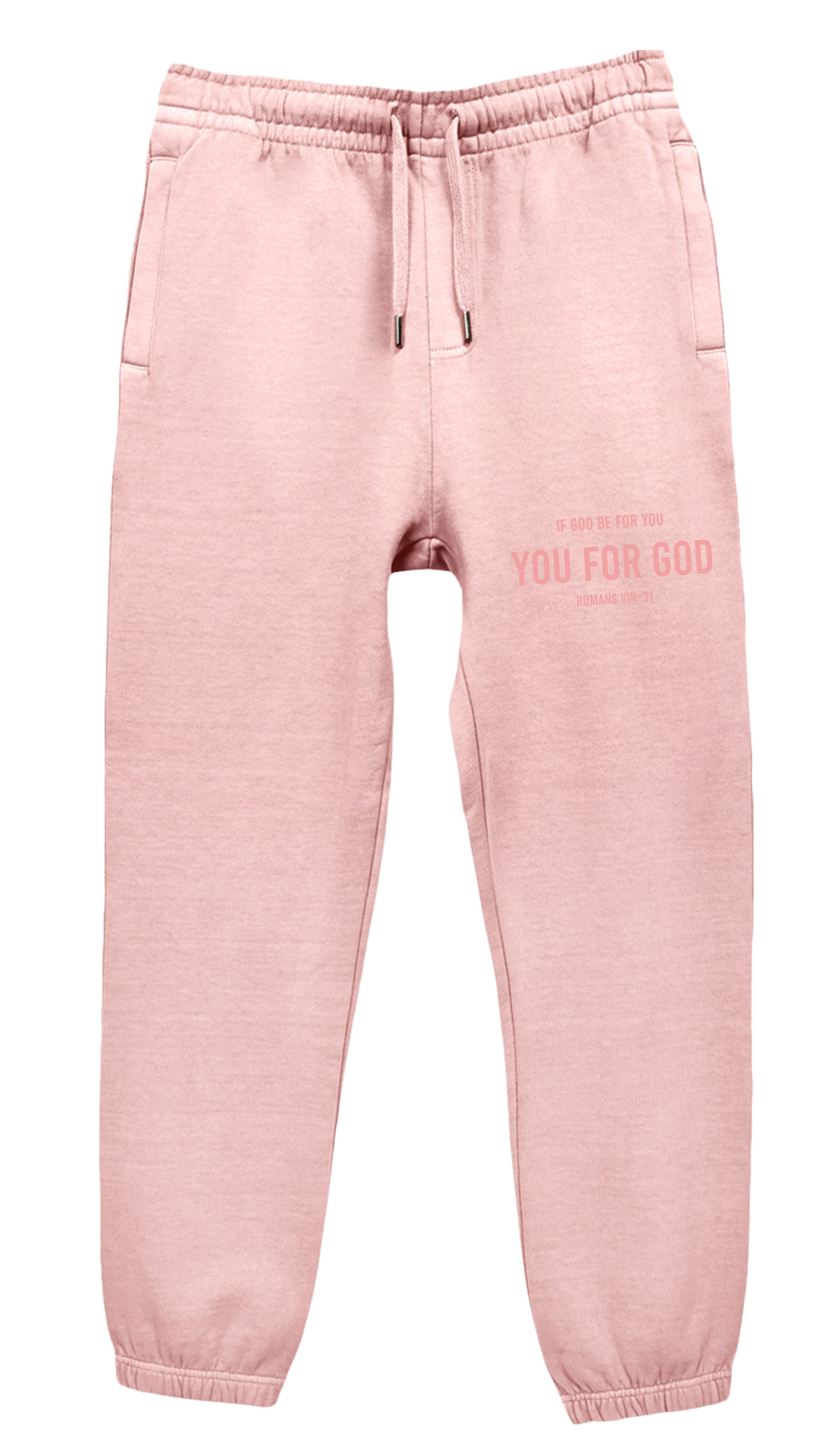 If God Be For You Embroidered Sweatpants - Rose Love