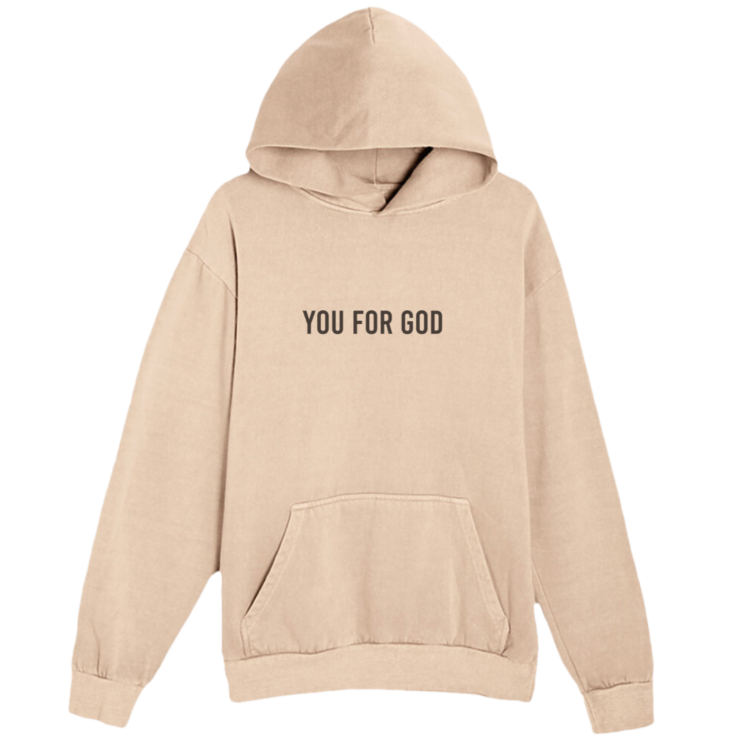 If God Be For You Embroidered Hoodie - Honey Brown
