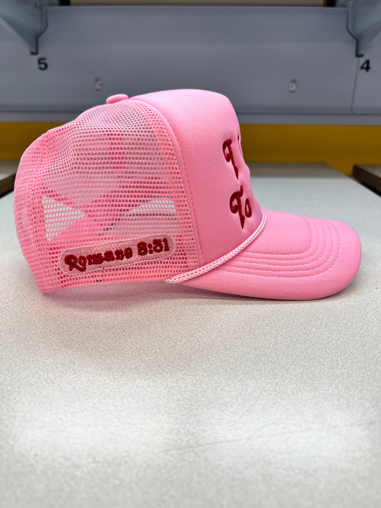 I Talk To God Trucker Hat - Strawberry 🍓