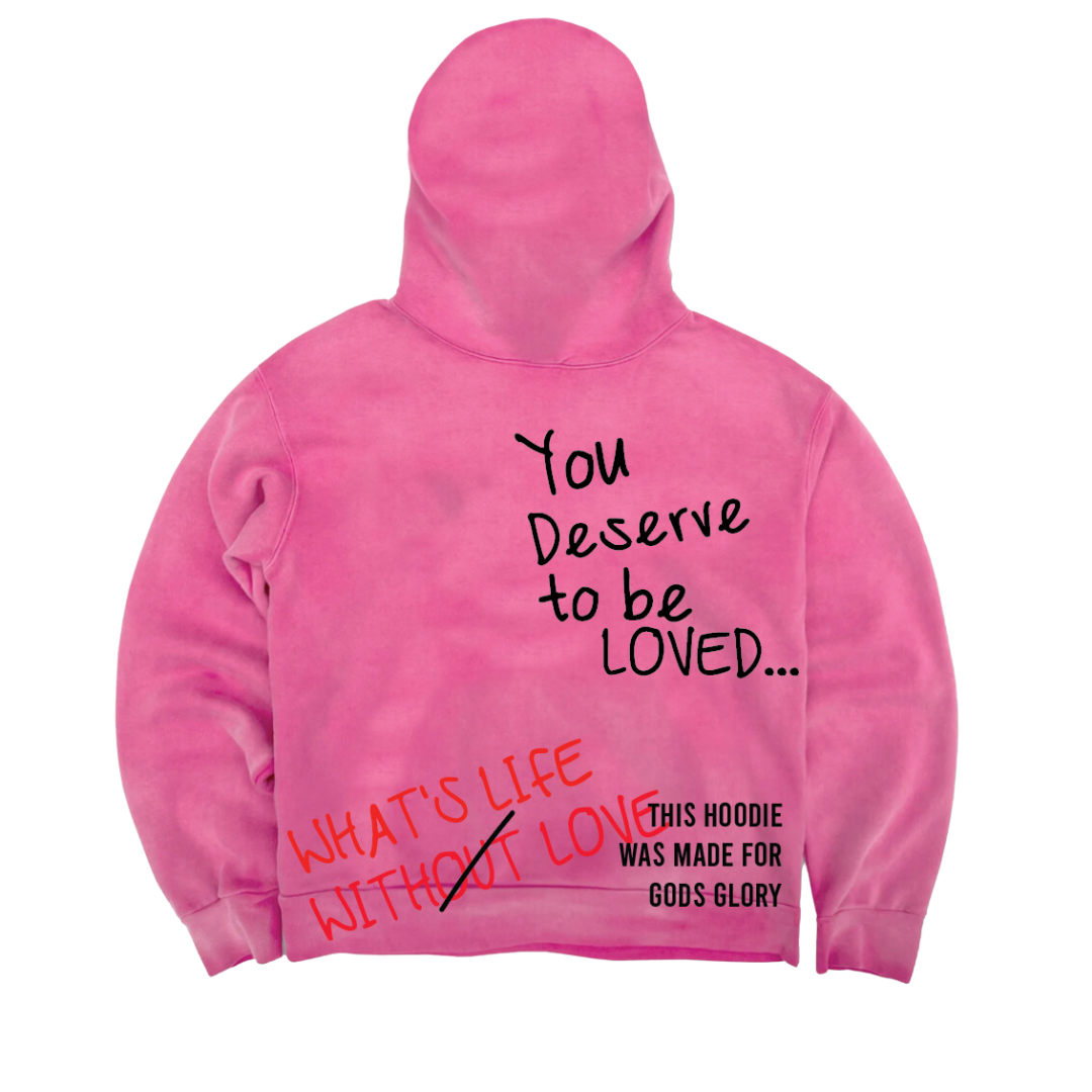 LIMITED EDITION- LOVE WINS FADED PINK ROSE HOODIE