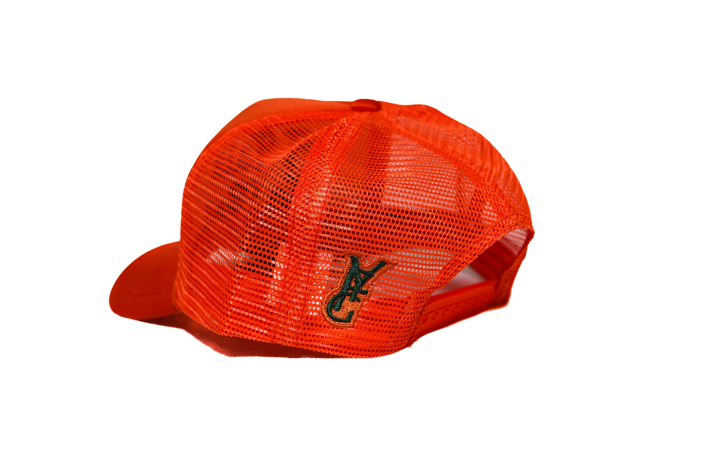 I Talk To God Trucker Hat - Orange + Forest Green FAMU