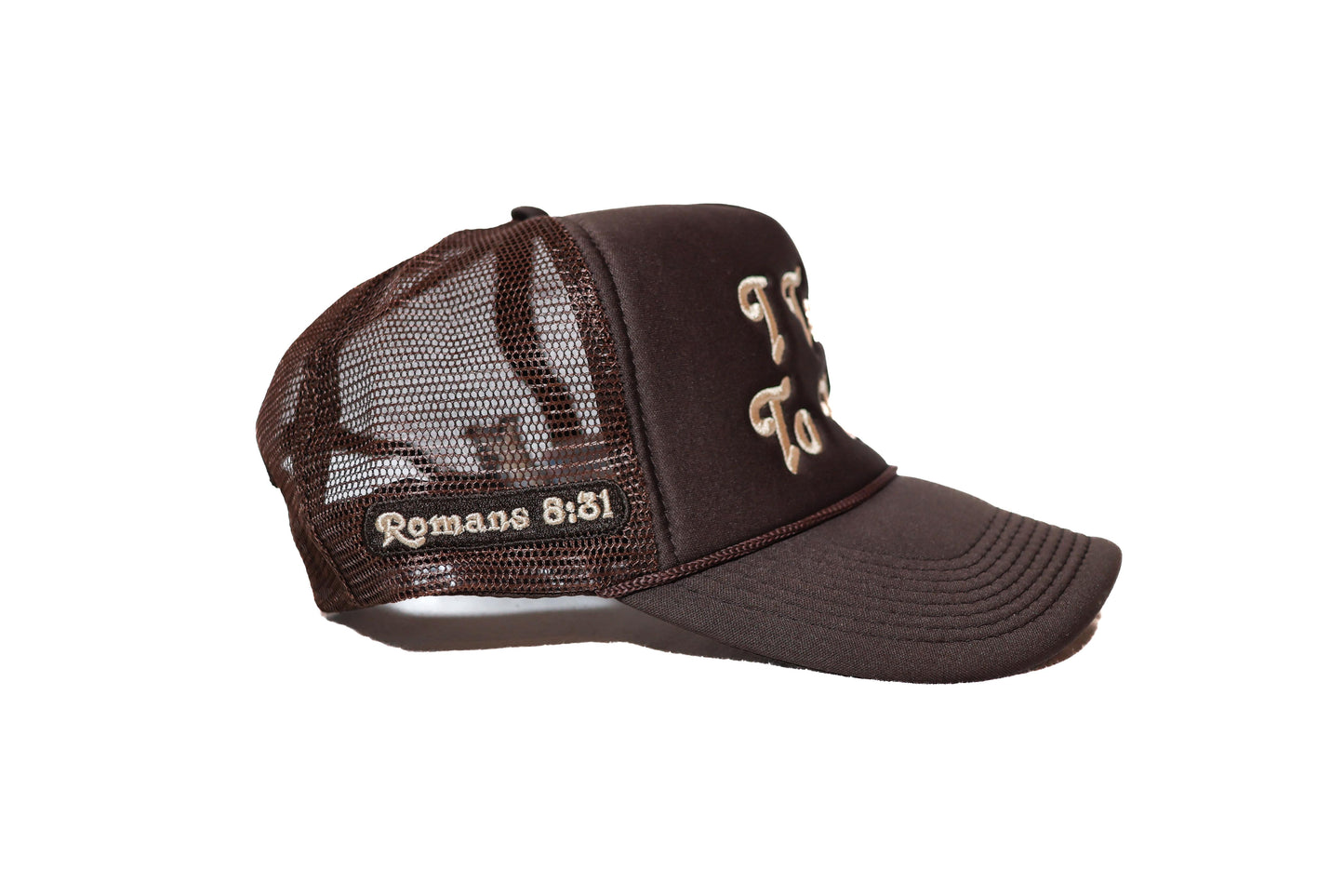 I Talk to God Trucker Hat - Chocolate + Creme