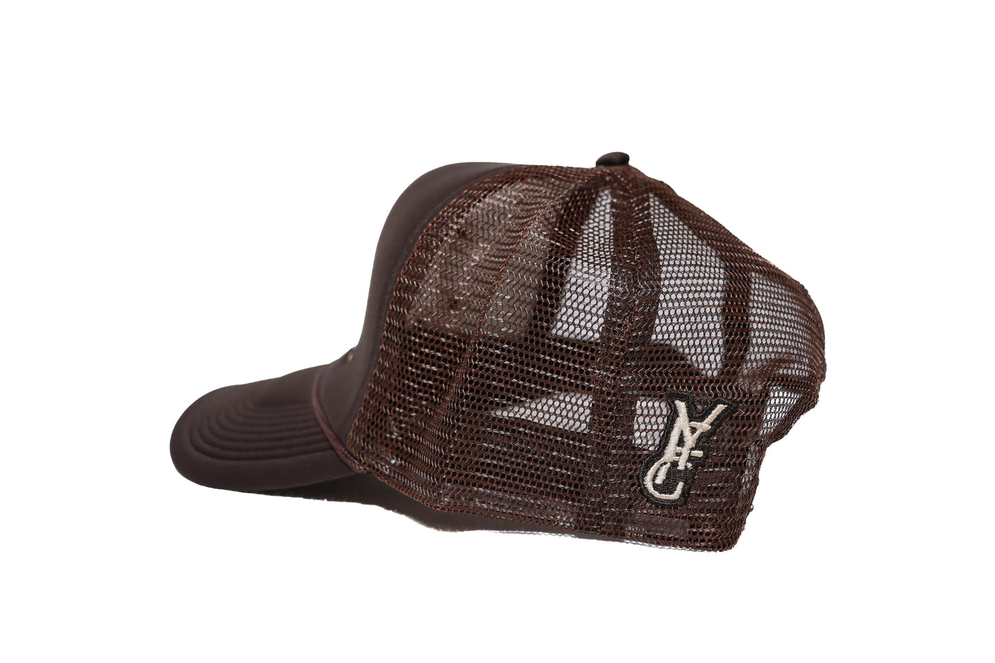 I Talk to God Trucker Hat - Chocolate + Creme