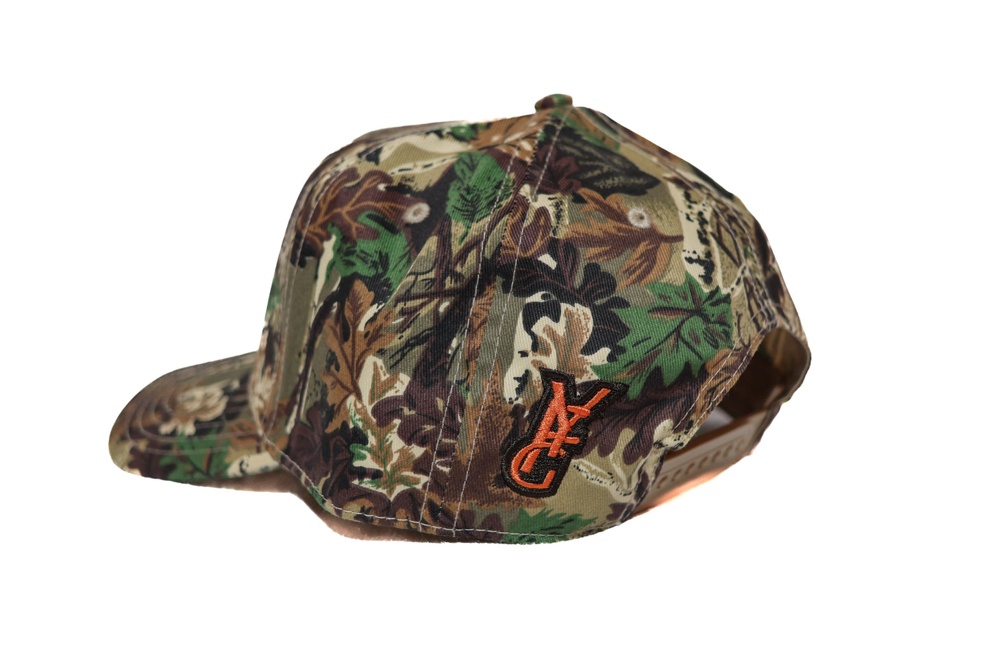 I Talk To God Trucker Hat - Camo + Orange