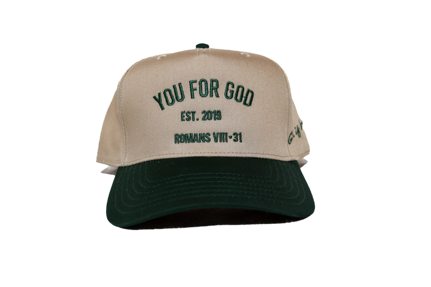 YFG Classic Snapback Tan + Forest Green