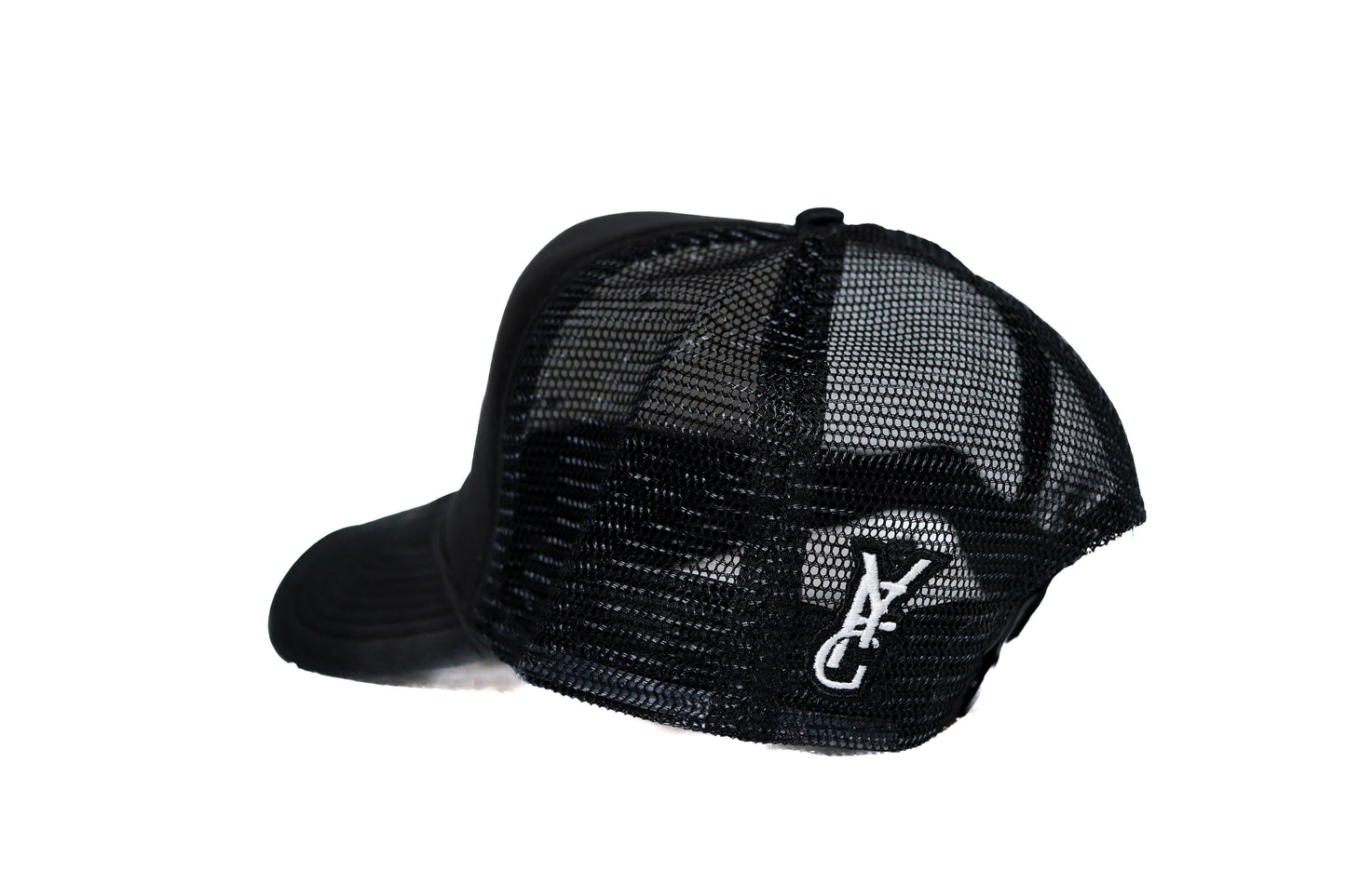 I Talk To God Trucker Hat - Black Noir