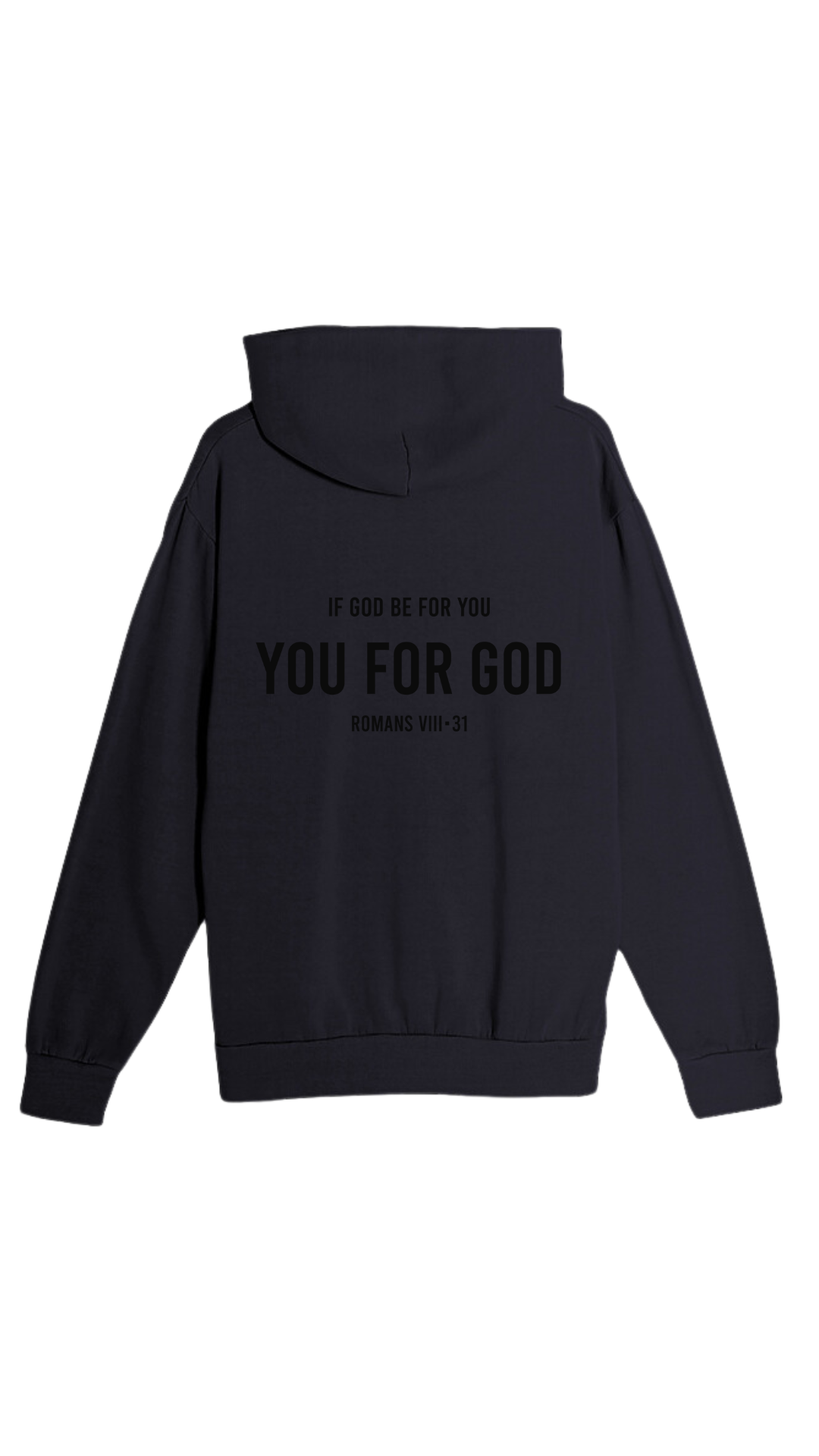 You For God Hoodie - Black Noir