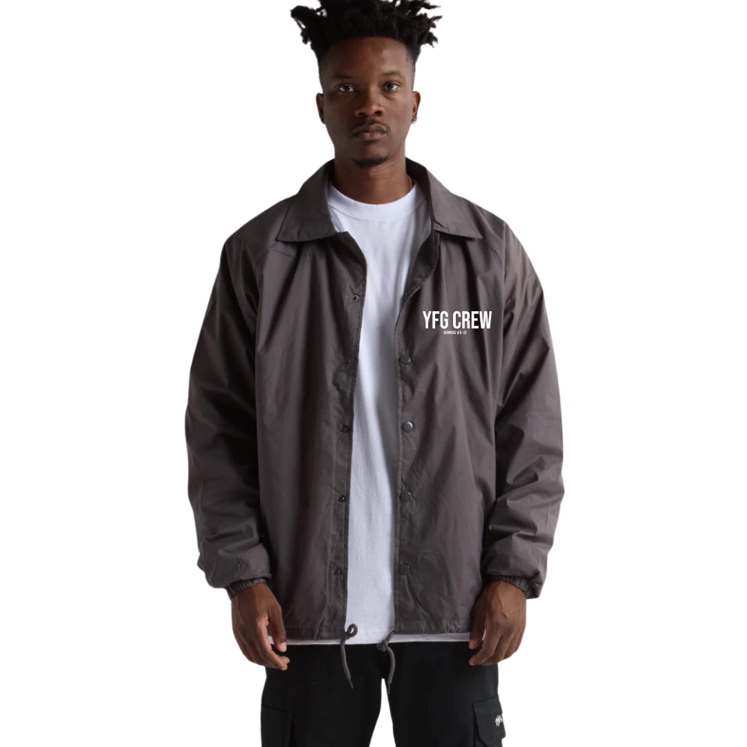 YFG Crew Anchor Gray Coach Jacket