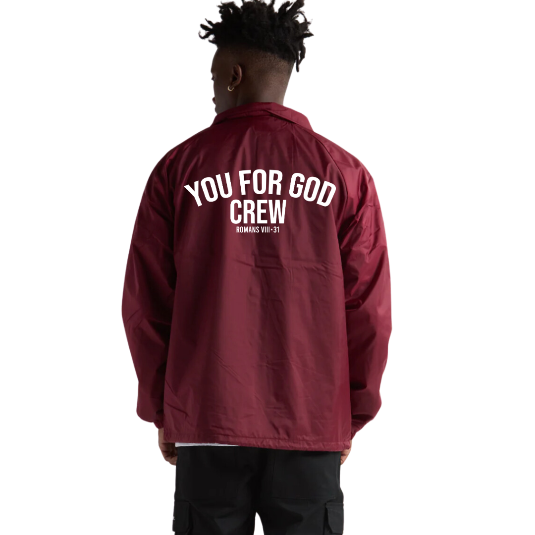 YFG Crew Cherry Merlot Coach Jacket