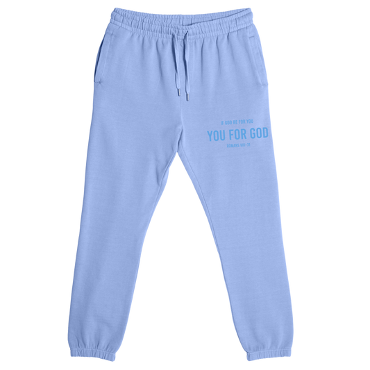 You For God Sweatpants - Dust Blue