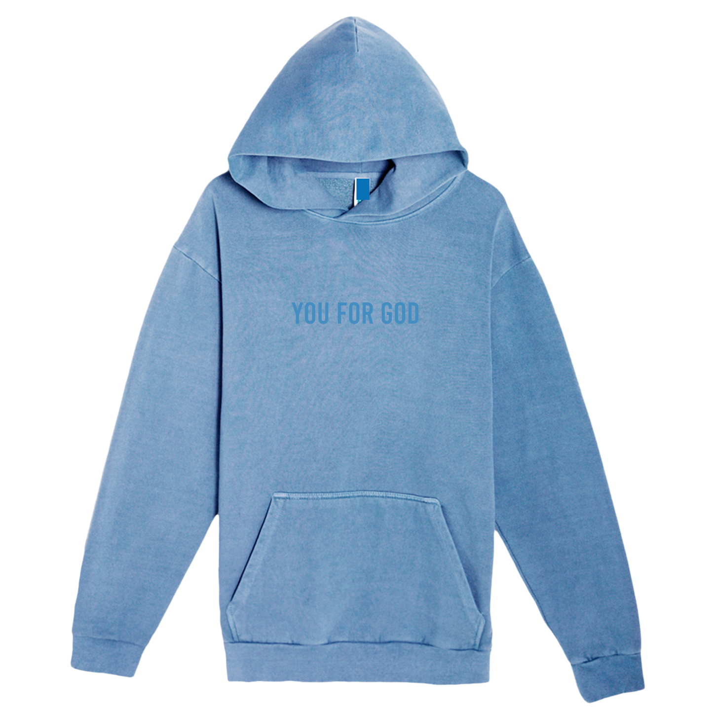 You For God  Hoodie - Pebble Blue