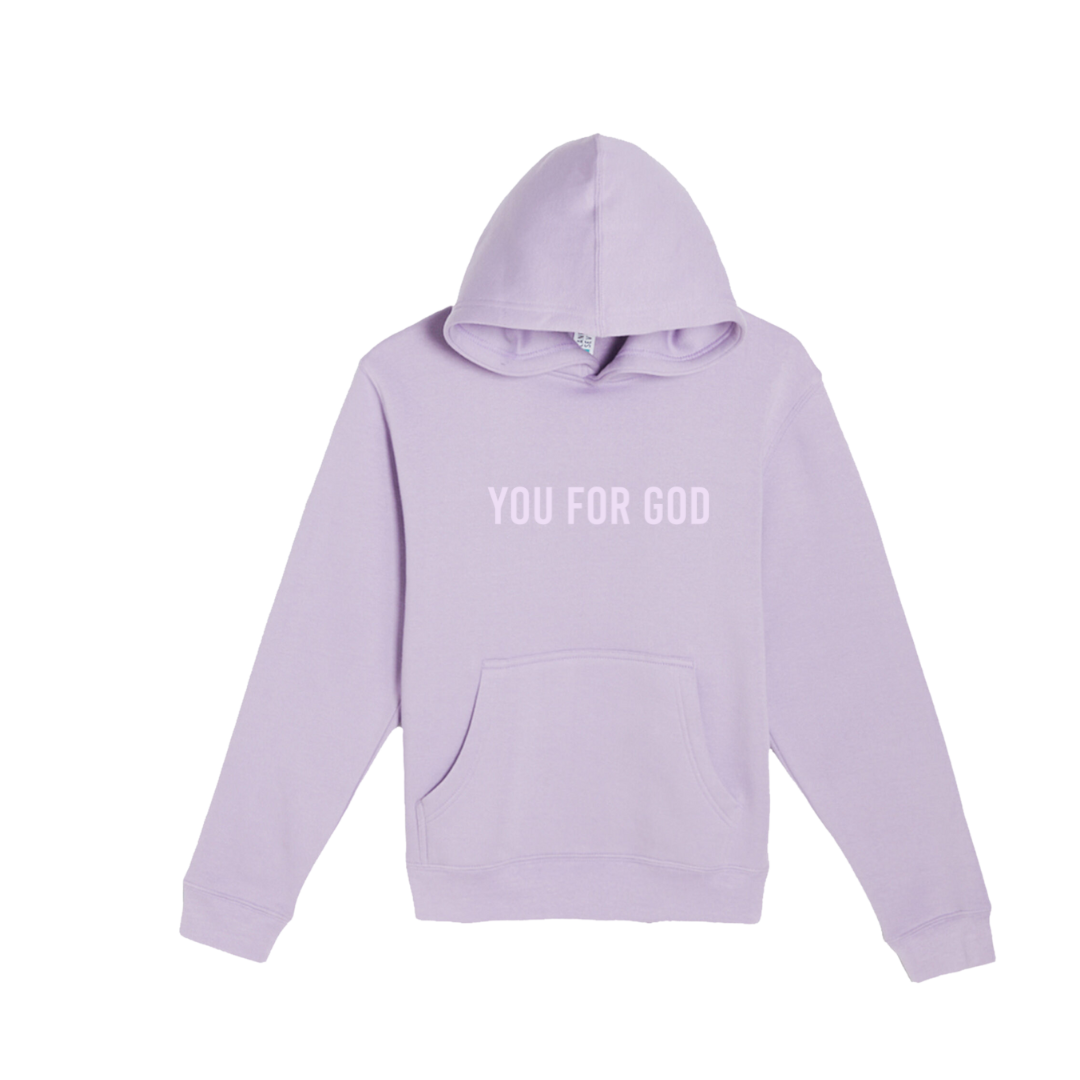 You For God Kids Hoodie - Lilac