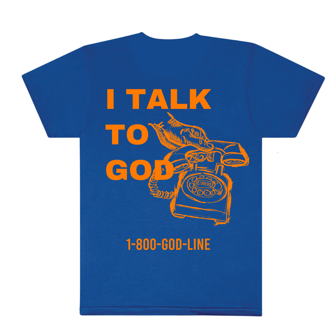 I Talk To God - Royal Blue + Orange