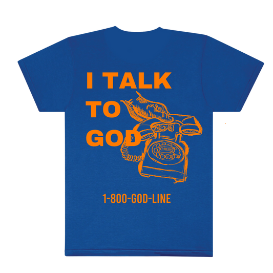 I Talk To God - Royal Blue + Orange