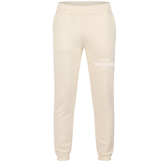 If God Be For You Sweatpant- Bone
