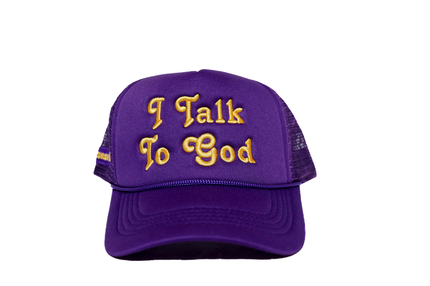 I Talk To God Trucker Hat - Lakers Edition Purple + Gold