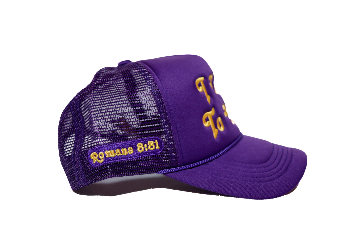 I Talk To God Trucker Hat - Lakers Edition Purple + Gold