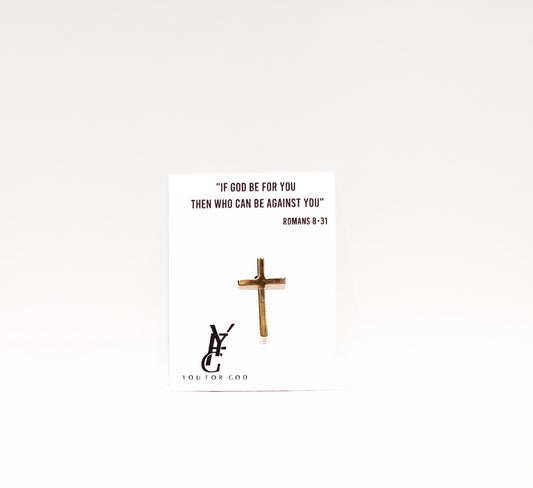 You For God Cross Pin